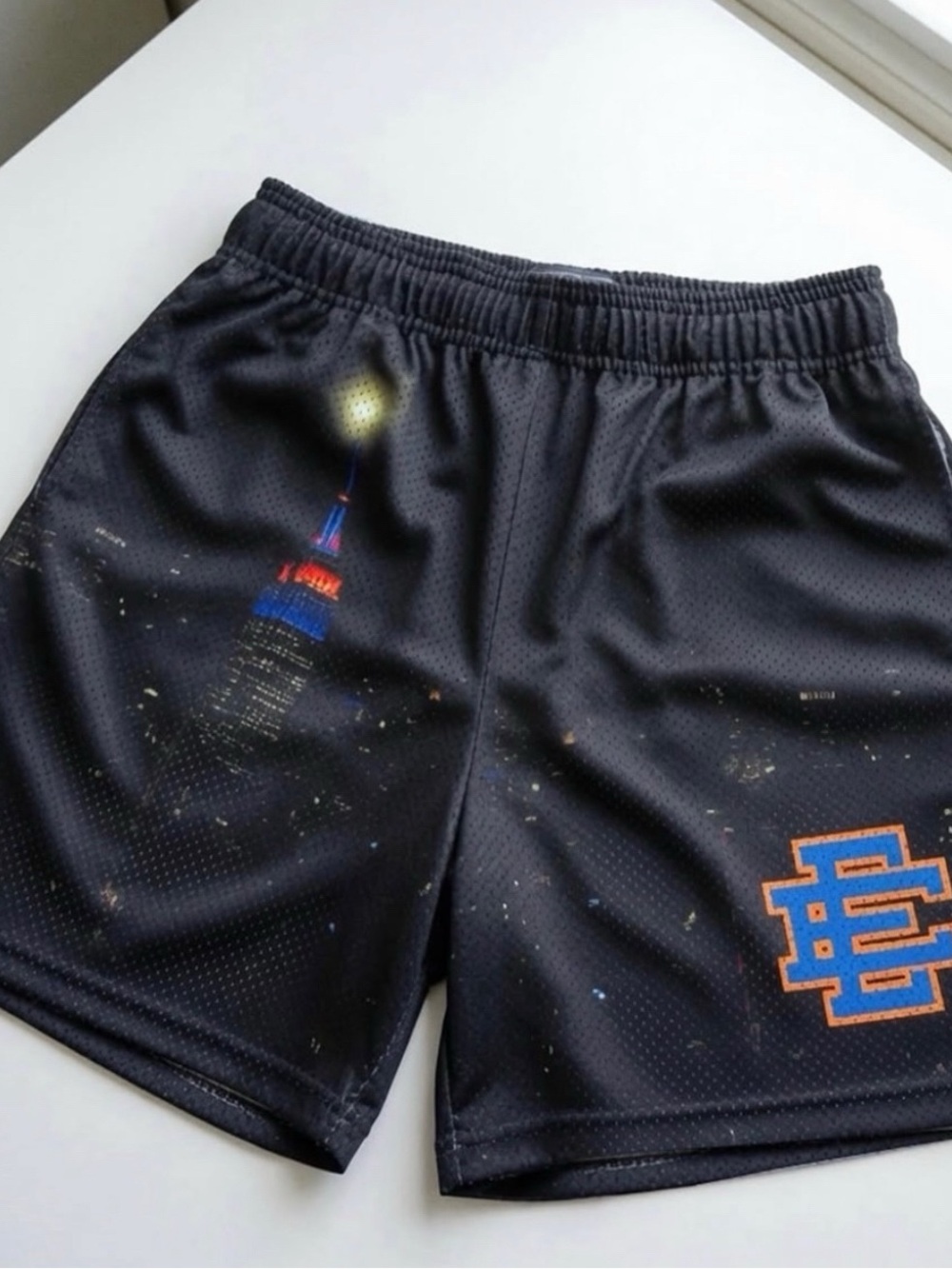 Eric Emanuel Black Empire State Knicks Athletic Shorts